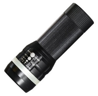 Torcetta a LED in alluminio con ZOOM fascio luminoso da 1x a 2000x + lampeggio emergenza