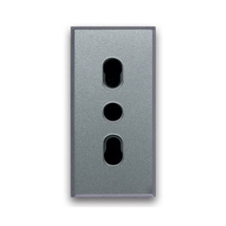 PRESA BIPASSO 2P+T 10/16A ALLUM. 1M ALVEOLI SCHERMATI - POSSIBILITA' DI UTILIZZO DEL PONTICELLO 442PONTEE