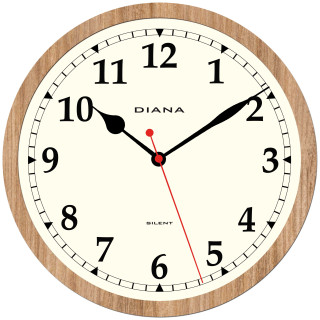 Orologio da parete Ø 30cm effetto legno con movimento silenzioso