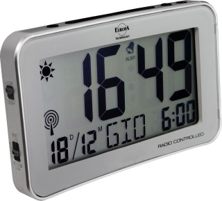 Sveglia multifunzione RADIOCONTROLLATA  LCD doppio orario sveglia, calendario e temperatura