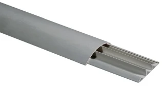 Canale a pavimento schiena d'asino grigio mm. 75x17