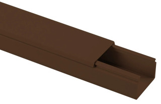 Minicanale con coperchio frontale 20x10mm  MARRONE