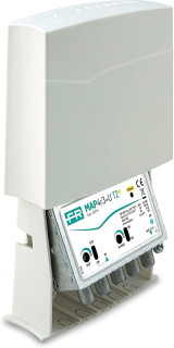Amplificatore da palo x Tv 4 ingressi III+DAB, IV, V, UHF 25dB