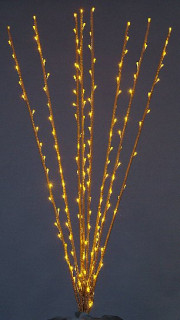 LEDRAM821 SET 8 RAMI MARRONI 150CM LUCE AMBRA ESTERNO  ***