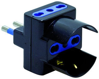 TRIPLA SPINA 16A - 2 PRESA BIPASSO + 1 PRESA SCHUKO