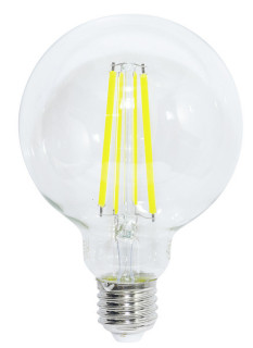Lampada FILOLED GLOBO Ø95 8,5W chiara trasparente 3000°K 320°