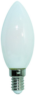 Lampada LED oliva/candela DIMMERABILE OPALE bianco latte 4,5W E14 3000°K 320°