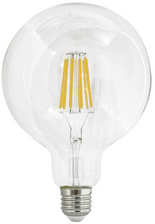 Lampada FILOLED GLOBO DIMMERABILE Ø 125 12W 1521Lm chiara trasparente 3000°K