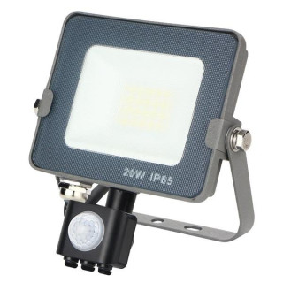 Faretto LED c/sensore di presenza + crepuscolare 20W IP65 4000°K