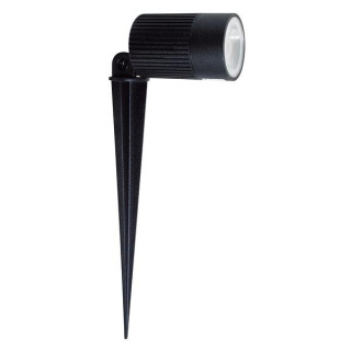 FARETTO LED C/PICCHETTO IP67 12V 8W  LUCE CALDA 3000K D.56 NERO