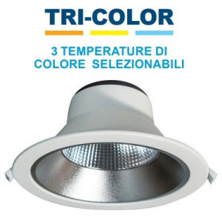 FARETTO INCASSO LED UGR<16 35W 50 D.232MM  FORO195/210MM 4000K LM3150