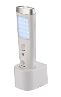 Lampada ricaricabile Anti Black OUT LED con sensore movimento, torcia, funzione emergenza + base di ricarica