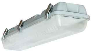 Plafoniera x tubo LED 2x18W IP65 60cm con schermo in policarbonato