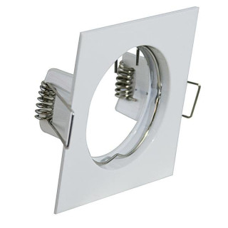 SUPPORTO QUADRATO X PAR16/MR16 BIANCO OP. GHIERA FISSA 78X787MM FORO 63MM