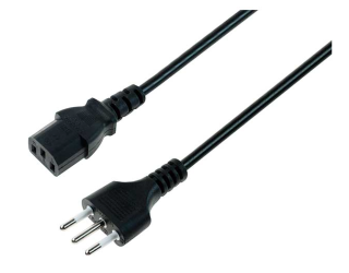 Cavo alimentazione PC spina 10A+T  presa IEC C13 IMQ Made in Italy