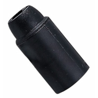 Portalampada E14 liscio in termoplastico nero in flowpack