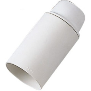 Portalampada E14 liscio in termoplastico bianco in flowpack