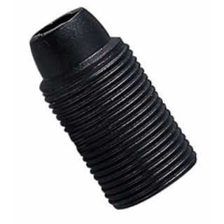 Portalampada E14 filettato in termoplastico nero in flowpack