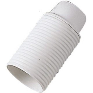 Portalampada E14 filettato in termoplastico bianco in flowpack
