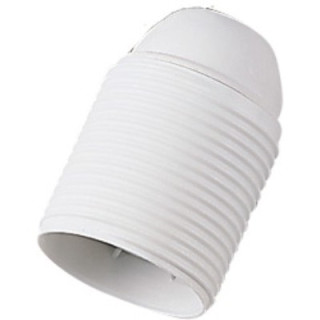 Portalampada E27 filettato in termoplastico bianco in flowpack