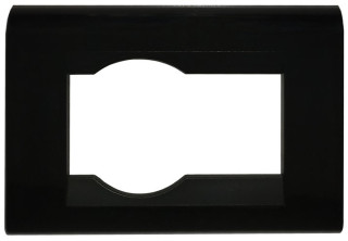 Placca x 1 presa schuko + 1P in plastica nera compatibile con Living Classic