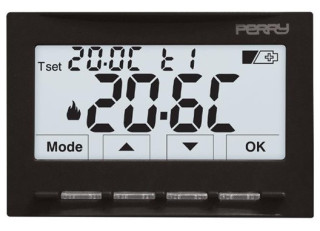Termostato digitale ad incasso 3V serie “NEXT” Soft Touch con inclusi due frontalini (1 bianco e 1 nero)