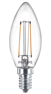 Lampada FILOLED oliva/candela E14  2,2W 4000°K