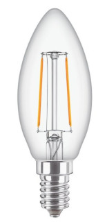 Lampada FILOLED oliva/candela E14 2,2W 2700°K