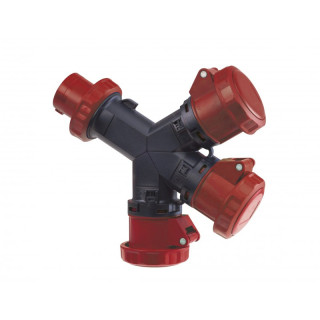 Moltiplicatore mobile a 3 vie  IP67 3P+T 16A 380V