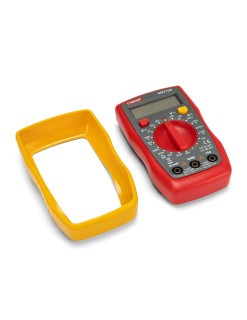 Tester digitale tascabile con sonde, custodia e schermo retroilluminato