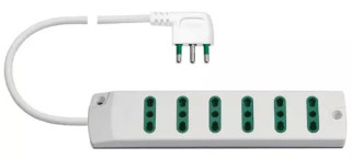 PRESA MULT. 6P17/11+ S17 90 °  BIANCO