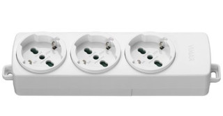 MULTIPRESA 3 POSTI UNIVERSALE BIANCO