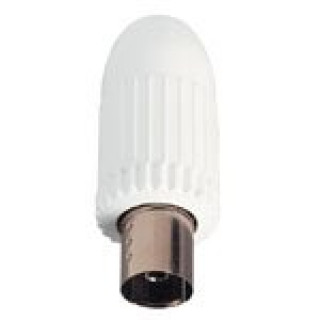 Connettore TV-RD-SAT maschio a V6 ASS. BIANCO