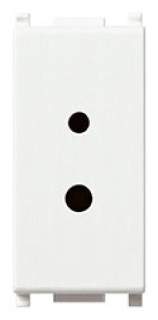 Presa polarizzata 2P 6A 24V SELV BIANCO