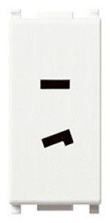 Presa polarizz.2P 6A 24V SELV BIANCO