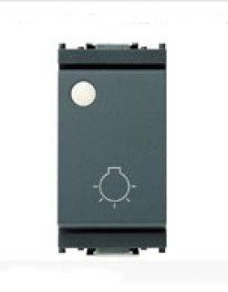 Pulsante 1P NO 10A luce LUM.TE GRIGIO