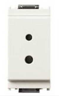 Presa polarizzata 2P 6A 24V SELV BIANCO