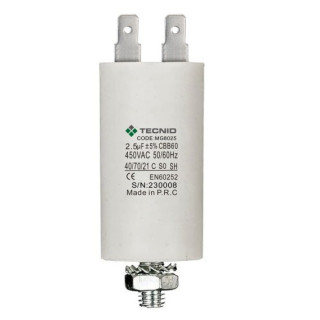 CONDENSATORE 450V 2.5 µF Dado M8