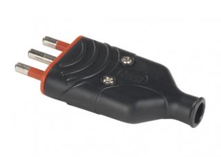SPINA MOBILE 16A 2P+T MONOB ANTISCHIACCIAMENTO NERO IP20 MADE IN ITALY