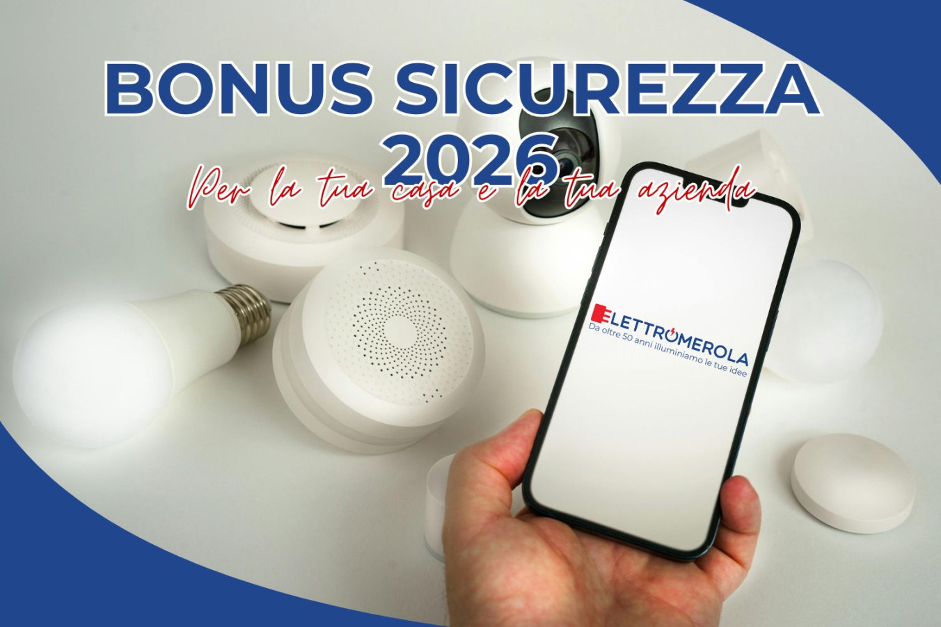 Accessori di colore bianco per la sicurezza della tua casa o del tuo negozio.
